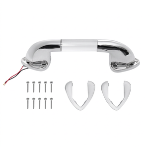 Manija de Carga Tipo C para RV, Accesorio para Remolque y Autocaravana con Luz Lateral de Aleación de Aluminio y Luces Acrílicas Azules Cálidas, Manual - Product Image 1