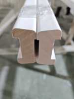 Pièces d'escalier en bois apprêté blanc de style moderne pour appartements, hôpitaux et hôtels – Marque Reshine, facile à installer
