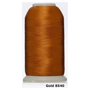 Fil à broder Yi-flash 3600 Yards 108D 2 brins en polyester sur cônes Or 8540a Haute Ténacité 1400 Couleurs - Product Image 1