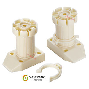 Piedini Regolabili Yanyang 11.5-14.5cm in Plastica Nera ABS, Facili da Montare, per Mobili e Cucina, per Soggiorno - Product Image 2