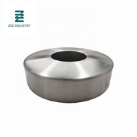 Rampes d'escalier Design Intérieur Extérieur 304 316 Balustrades en acier inoxydable satiné Raccords de main courante Couvercle de base pour poteau rond Newel