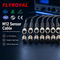 Connecteur circulaire 4, 5, 6, 8, 12, 17 broches, mâle/femelle, droit/à angle droit, surmoulé, OEM, câblage industriel personnalisé, câble de capteur M12