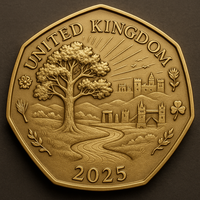 Personnalisation de la collection commémorative de pièces de monnaie de paysage britannique en métal de haute qualité