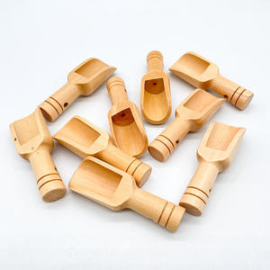 7.6cm Mini Wooden Bath Salt Spoon Candy Tea Measuring <strong>Scoop</strong> <strong>Washing</strong> <strong>Powder</strong> Baby Spoon Scooper Bulk Office Camping Wholesale - Product Image 1