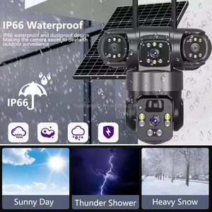 Bất 3 ống kính 8K 15MP HD 4g năng lượng mặt trời Mạng giám sát máy ảnh ngoài trời PTZ tự động theo Dõi Wifi không dây IP Mạng CCTV an ninh máy ảnh - Product Image 5