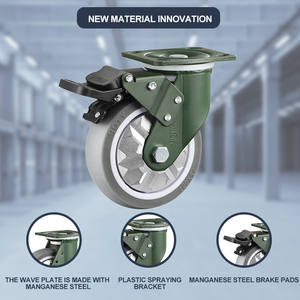 ล้อยางยืดหยุ่น TPR ขนาด 100 มม. 4 นิ้ว ยี่ห้อ YTOP ผลิตจากเหล็กแมงกานีส - Product Image 5