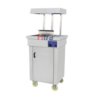 Chauffe-frites et chips électrique de table en acier inoxydable, pour buffet commercial, avec station de conditionnement