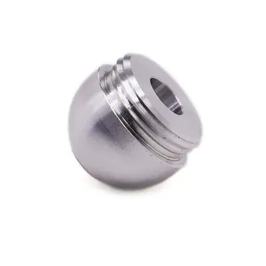 Factory custom stainless steel cnc lathe external thread light bulb cap fittings