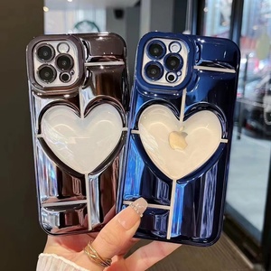 Venta al por Mayor de Fábrica, Funda de Teléfono de Lujo con Diseño 3D, Transparente, con Corazón Hueco y Flores, para iPhone 11, 12, 13, 14 Pro, 14 Pro Max - Product Image 3