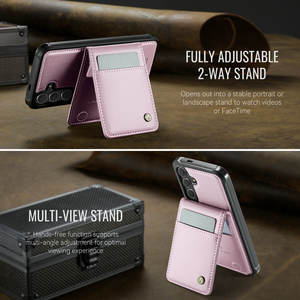 CaseMe étui à cartes bloquant RFID pour Samsung pour <span class=keywords><strong>Galaxy</strong></span> A50/A51/A52/A52S/A53 couverture arrière en cuir à rabat magnétique en matériau PU - Product Image 5