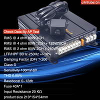 Amplificateur de haut-parleur de voiture SQ 4CH RMS 80W amplificateur de voiture gamme complète 4 canaux pic 2200W 3 canaux amplificateur de voiture classe D