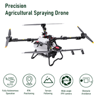 Drones agricoles de haute qualité avec support RTK, construction en plastique, pour la protection des plantes agricoles, la pulvérisation, l'ensemencement, drones agricoles
