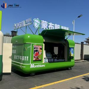 Petite remorque pour pizzas et glaces avec équipement de cuisine complet Camion à café mobile et chariot à croustilles Accessoires pour snacks - Product Image 4