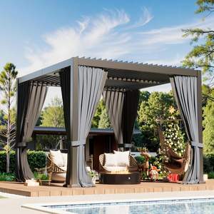Pérgola de Aluminio con Techo de Láminas Ajustables e Impermeables, Gazebo para Exteriores - Product Image 5