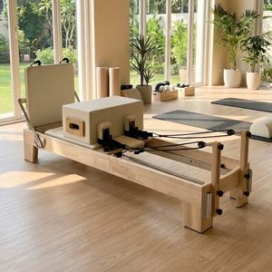 DZ132 дубовый реформатор для дрессировочной кровати, тренировочный Пилатес-реформатор Cama De Pilates, оборудование для реформинга Пилатес, древесный Пилатес - Product Image 3