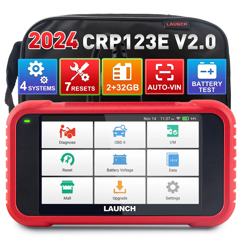 Lancio universale CRP123E V2.0 a quattro sistemi di diagnostica per auto OBD2 lettore di codici Scanner aggiornato Ver.of CRP123E 123X