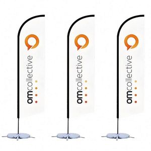 Factory Price Outdoor Flying Standard Advertising <b>Flags</b> Promotion Feather Beach <b>Flag</b> - Product Image 2