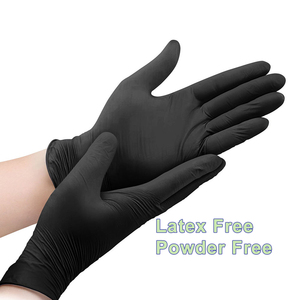 Gants de Protection en <span class=keywords><strong>Nitrile</strong></span> Noir Jetables, 100 Pièces, pour Examen et Sécurité, Directement des Fabricants - Product Image 2