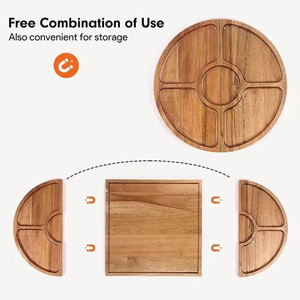 Juego <span class=keywords><strong>de</strong></span> Tablas <span class=keywords><strong>de</strong></span> Cortar Desmontables <span class=keywords><strong>de</strong></span> Madera <span class=keywords><strong>de</strong></span> Acacia, Tabla <span class=keywords><strong>de</strong></span> Quesos Multifuncional para Frutas y <span class=keywords><strong>Pan</strong></span>, Ecológica y <span class=keywords><strong>de</strong></span> Lujo para el Hogar - Product Image 2