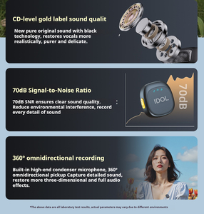 Micro không dây cầm tay chuyên nghiệp <span class=keywords><strong>Mic</strong></span> để bàn Giảm tiếng ồn tự động thông minh Micro Lavalier <span class=keywords><strong>Video</strong></span> ngoài trời trong nhà - Product Image 2