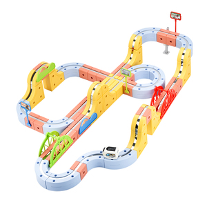 Juego de <span class=keywords><strong>Tren</strong></span> Magnético Eléctrico Educativo para Niños, Pista de Plástico para Autos y Trenes, Juguete de Pista Magnética para Autos - Product Image 1