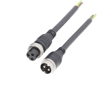 Capteur 250V 6A GX16 connecteur d'aviation en métal 3Pin connecteur injecté en PVC circulaire mâle femelle pré-moulé