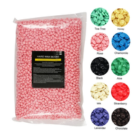 1 kg de perles de cire chaude indolore, personnalisables avec logo, parfumées à l'aloe vera, au lait, au miel, au citron et au jasmin, cire dure dépilatoire sans colophane pour le visage