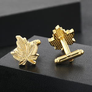 Sang trọng tùy chỉnh khắc logo Khuy măng sét người đàn ông quà tặng với hộp da đóng gói vàng/bạc bề mặt mạ với men - Product Image 6