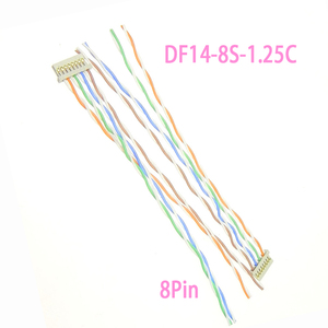 تجميعة كابلات 8 سنون بمسافة 1.25 ملم طراز DF14-8S-1.25C مع أسلاك مكشوفة لمعدات الاختبار الطبي - Product Image 1