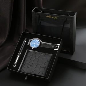 Regalos Geniales para Hombres, Set de Regalo Empresarial para Año Nuevo, Reloj con Correa y Elegante Caja de Regalo, Set de Cartera para Hombre para el Día del <span class=keywords><strong>Padre</strong></span> - Product Image 1