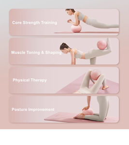 Venta al por mayor <span class=keywords><strong>Pilates</strong></span> Mini Ball 20cm marrón beige <span class=keywords><strong>Pilates</strong></span> Ball Logo personalizado Negro Marfil pequeña bola <span class=keywords><strong>de</strong></span> <span class=keywords><strong>Pilates</strong></span> con logotipo personalizado - Product Image 6