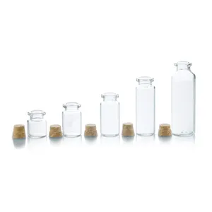 空の透明なガラス瓶1ml 2m 3ml 5ml 10ml 20ml30mlミニドリフトボトルギフトウィッシングガラスジャー、コルクストッパー付き