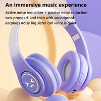 B39 Pro sans fil dégradé Macaron lumineux son de haute qualité casque de réduction de bruit pliable pour les enfants