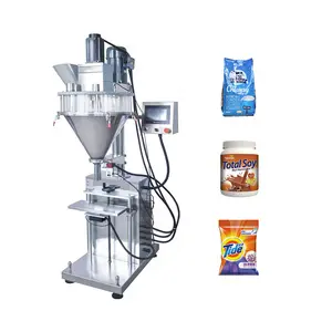auto auger semi automatic packing spice fertilizer talcum coffee milk sachet dry powder filling machine for food beverage