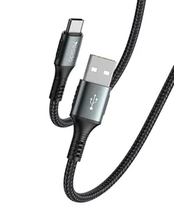 Câble Usb de Type C, 10 pièces, moulage par Injection, câble en Nylon tressé, charge rapide 4A 5A, pour téléphone portable