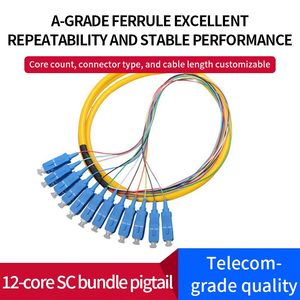 อุปกรณ์สื่อสารเครือข่าย FTTH SC สายใยแก้วนำแสงแบบเดี่ยวความยาว1เมตร OS2 G652D ที่เชื่อถือได้ - Product Image 4