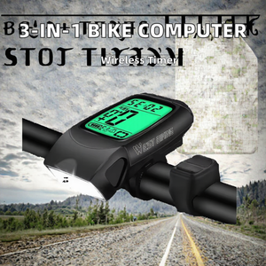 3 Trong 1 Đa Chức Năng Không Dây Không Thấm Nước Xe Đạp Máy Tính Với Ánh Sáng Sừng Màn Hình Lớn Chu Kỳ Máy Tính - Product Image 3