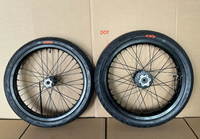 Kit de Ruedas Supermoto de Aluminio CNC de 17 Pulgadas, Llanta Cromada 70/90-17 90/80-17, Sur-Ron Light Bee X, Motocicleta Eléctrica Todoterreno de Alto Rendimiento