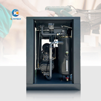 Compresseur à vis de petite taille lubrifié à l'huile avec PLC et roulement 7,5 KW Refroidi par air pour la pulvérisation et le forage