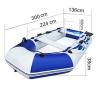 Bateau gonflable à rames pour la pêche, pour 3M, avec moteur électrique de 12v, 28lb, en Pvc, populaire, pour 1 à 4 personnes
