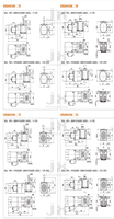 Moteur à engrenages réversible AC GPG 220V 60W 5RK60GN-C+5GN120RT avec réducteur à angle droit