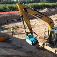 Compacteur routier hydraulique Lonsen LSR-04 pour excavatrice, idéal pour le compactage des sous-sols de voies ferrées à grande vitesse, pour engins de 2 à 40 tonnes