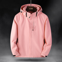 Blouson Bombardier Léger et Décontracté Homme Aoyema à Capuche, Tissu Tactique Softshell Coupe-Vent Grande Taille avec Fermeture Éclair