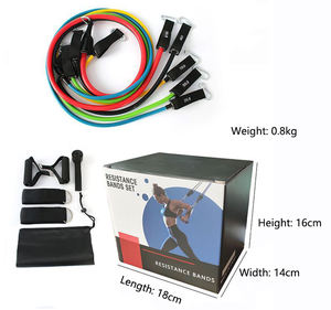 Tubos de resistencia de látex de alta resistencia NQ SPORTS para entrenamiento funcional y rehabilitación <span class=keywords><strong>CrossFit</strong></span> manijas antideslizantes y anclaje de puerta - Product Image 2