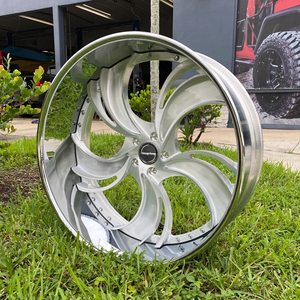 Jantes en alliage forgé chromées concaves 2 pièces 20 22 24 26 pouces, jantes chromées US Hub Wheels à lèvres profondes 5 6 trous pour Chevrolet Silverado - Product Image 4