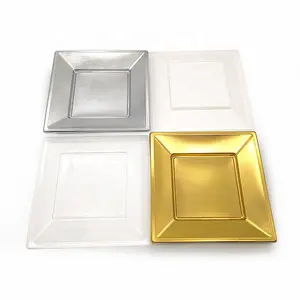 7inch PS Square Disposable Party Snack Unbreakable Plates