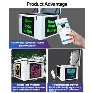 Caja de Reparto de Comida para Motocicleta de Alta Calidad, Resistente, Mantiene el Calor y el Frío, Publicidad LED con Localizador GPS 4G - Product Image 3