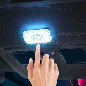 Lampe tactile LED mini sans fil pour l'éclairage intérieur de voiture, lampe de lecture pour le plafond du toit, lampe pour la porte, le coffre, la boîte de rangement, avec charge USB - Product Image 1
