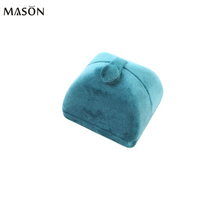 Ensemble de boîte à bijoux en velours bleu de haute qualité bague en flanelle bracelet collier boîte avec bouton boîte à bijoux de taille personnalisée en gros
