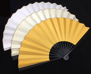 Xinrunjin 10 pouces ventilateur pliant en soie vierge pour calligraphie peinture ventilateur en soie unie Style ancien cadeau calligraphie personnalisable - Product Image 1